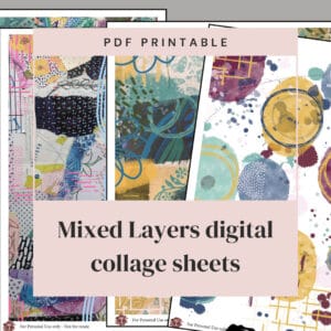 digital collage sheet listing page