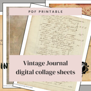 digital collage sheet listing page