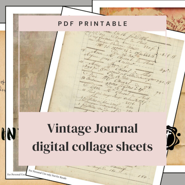 digital collage sheet listing page