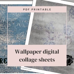 digital collage sheet listing page