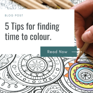 colouring page with colouring pencil